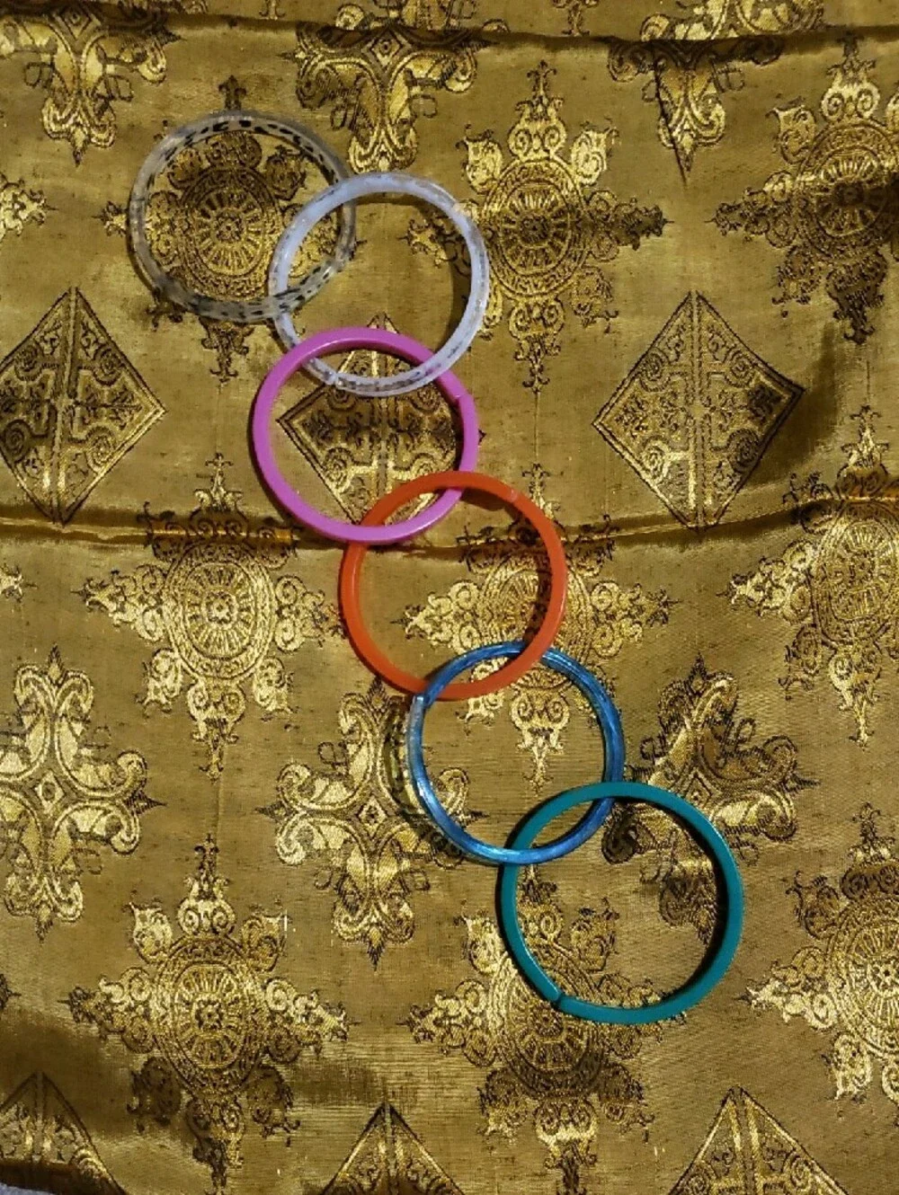 Vintage Retro Colorful Acrylic Bangle Bracelet Set-BOGO Set
